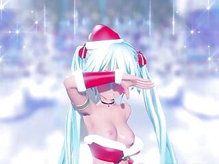 Santa Miku - princesa blanca y blanca (hentai 3d)