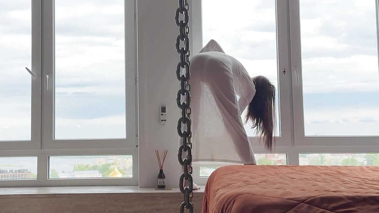 sexy cleaning lady - clean home - perfect transparent dress