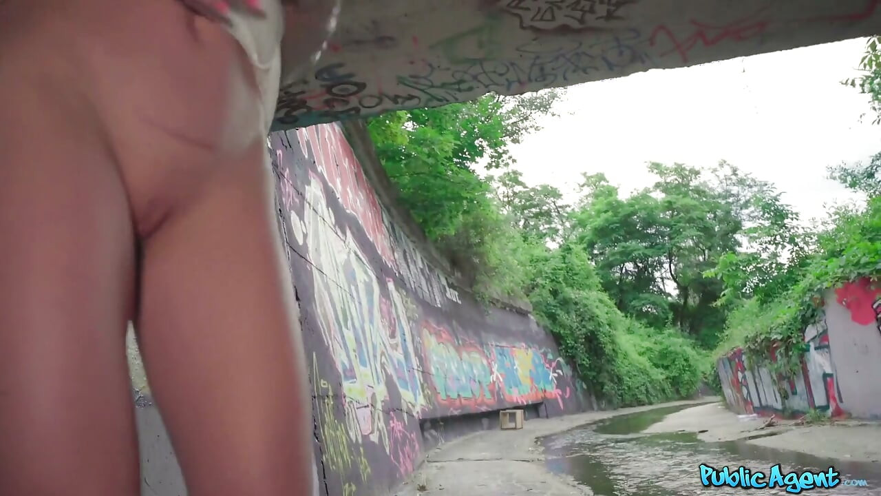Public Agent -pixe Cut Ariela Donovan Sucks Cock Under a Tunnel