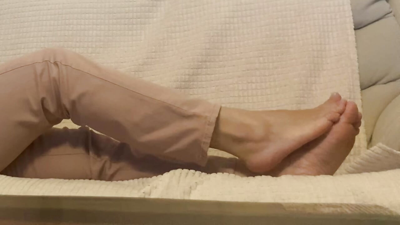 Stare at Her Gorgeous Feet and Jerk off