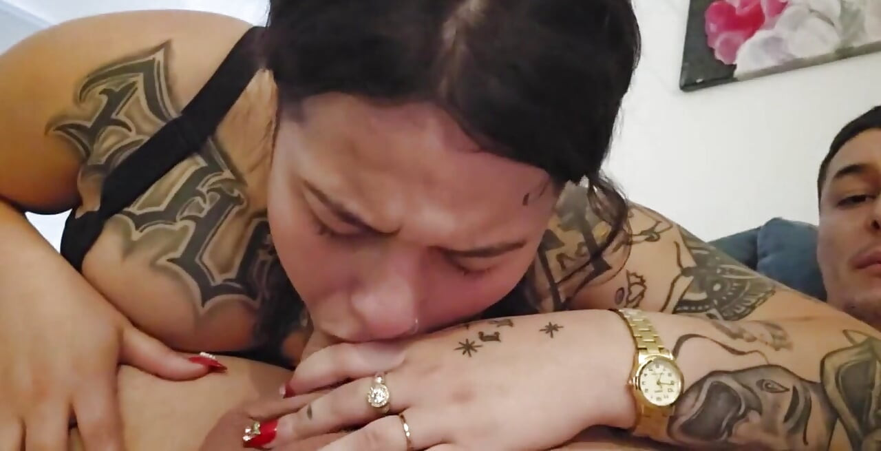 Busty Argentina Gags on My Cock