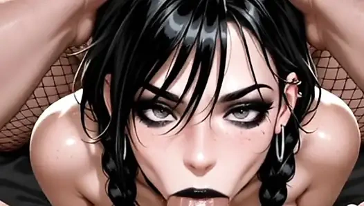 Хентай аниме - готическая задница и большие сиськи