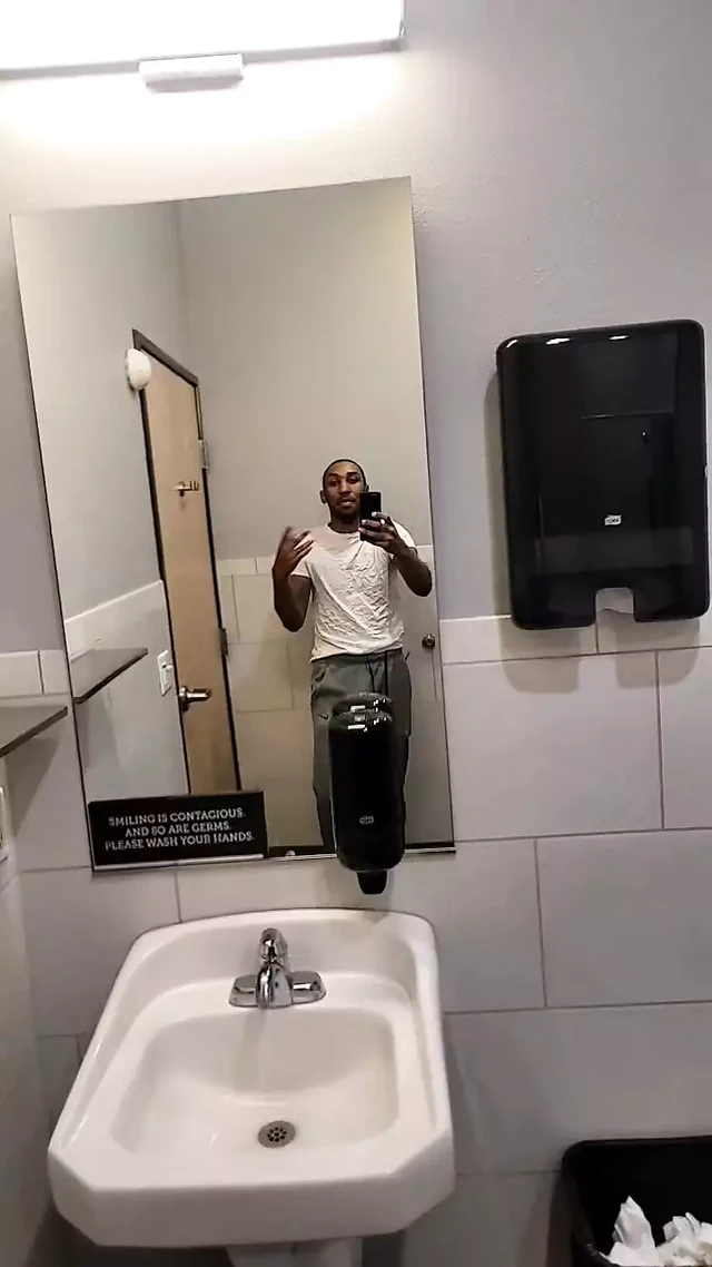 Miguel Brown in bathroom shows off boxers video 16