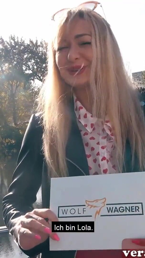 Real German Blind Date on Street with german skinny Milf | Clip 1