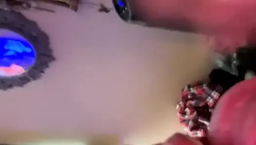 Spunking on Sadies face, mouth and tits