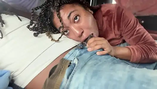 Fuck a Fan Pick Me up in His Truck Slurp on His Big Black Dick Like a Professional Street Hoe