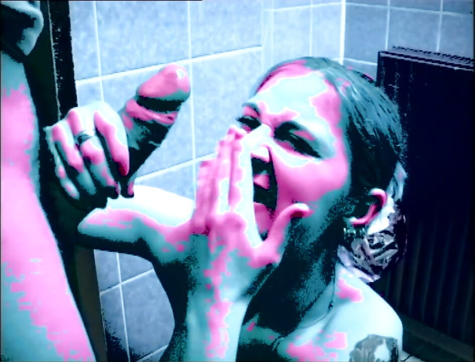 She Was Enjoying Sucking Three Big Hard Cock Before She Get Fucked