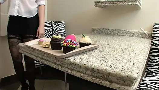 The Hottie Wanted to Eat a Brigadeiro but Received a Huge Chocolate Prick Filled with Milk Instead