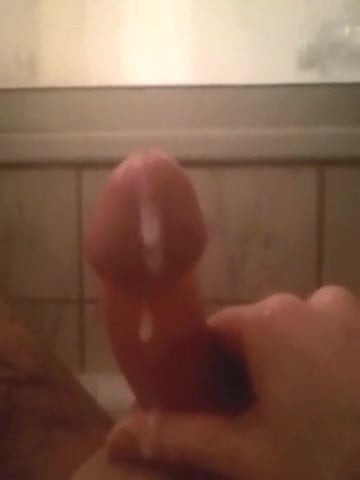 Slow Motion - After work masturbation with cumshot in shower