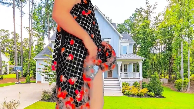 Cute sissy holding stuffed bunny in bed playfully