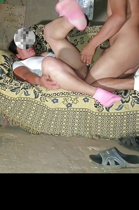 Squeezing the cum out of my brother-in-law's balls.