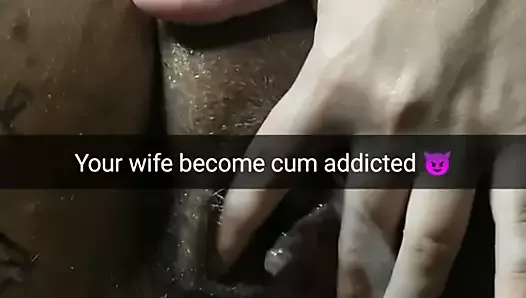 Wife becomes a cum addicted ruined slut for creampies!