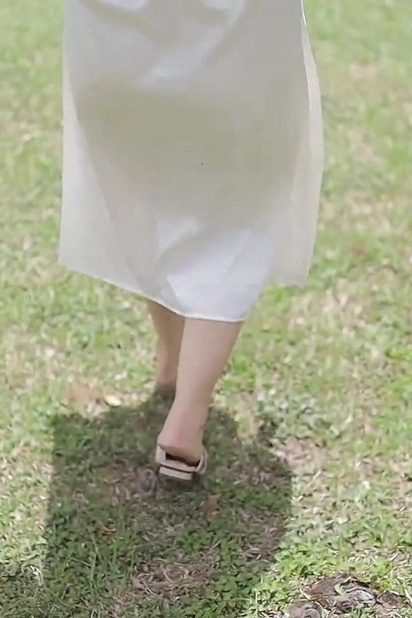 My First Public Video, Masturbate in My White Satin Dress