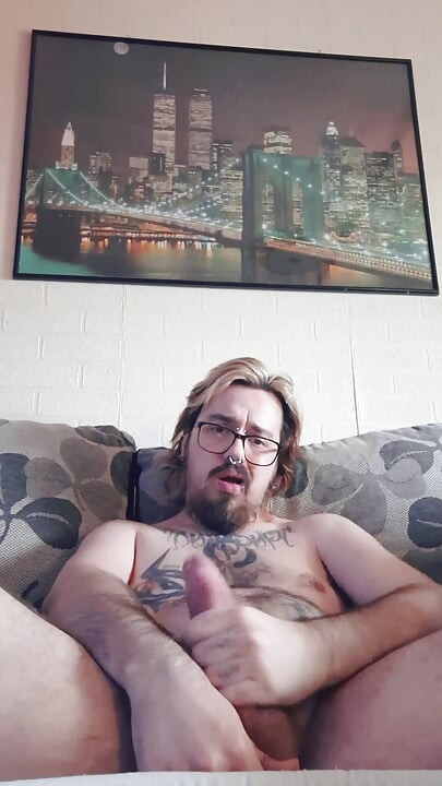 Sniffing my pits and tasting my feet while stroking my hairy dick