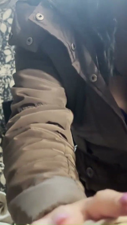 Deepthroat, Masturbation & Cum on My Fur Hooded Downjacket – Satin Fetish in Bed | Clip 1