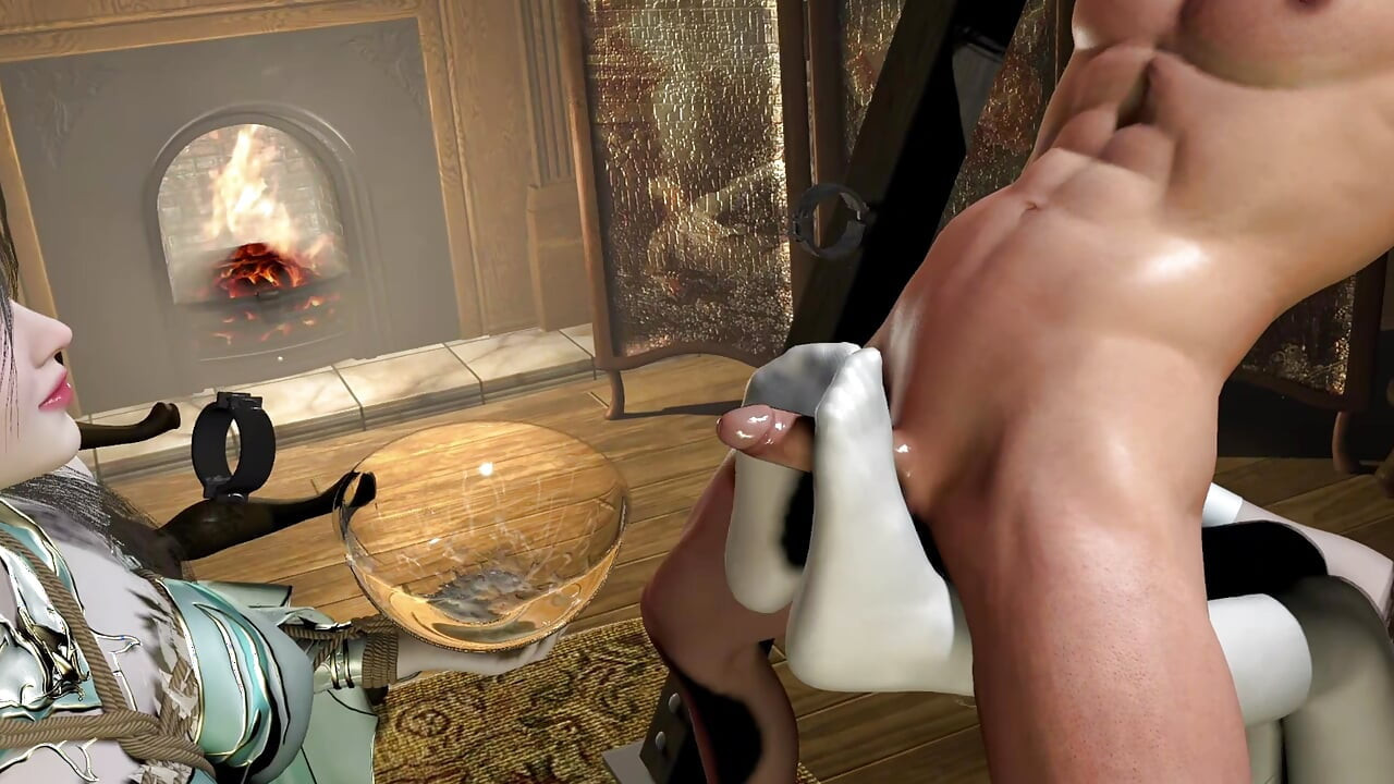 3D two horny slut cosplay babe sharing one  big cock