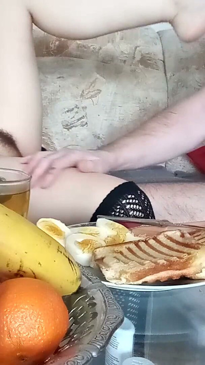 Cunnilingus for breakfast, wife's pussy licking | Clip 2