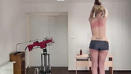 Lizzy Spanking Machine - Bare Back Whipping