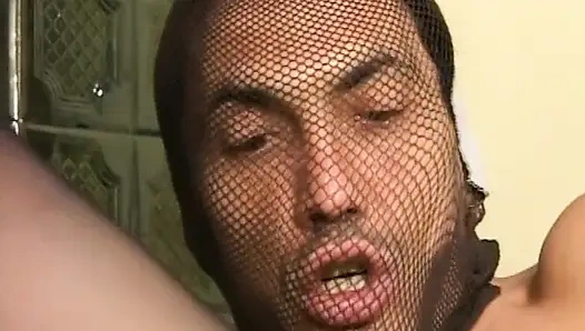 Stockinged Legs Worship and Masked Cock Sucking Frenzy