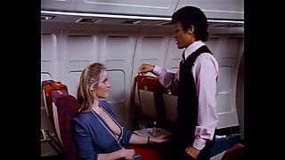 Ashley Welles blows a flight attendant upscaled to 4K