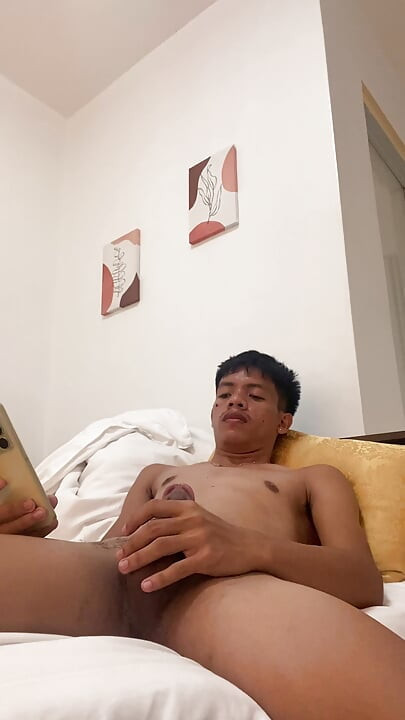 Filipino Twink Gets Hard, Jerking off to Explosive Cumshot