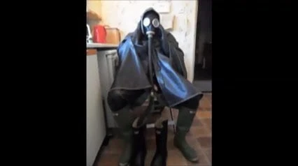 Rubber fun in trashed wellies.
