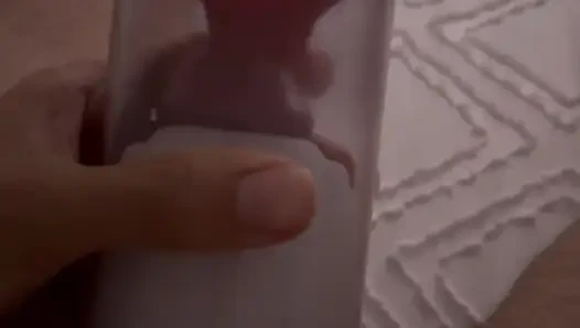 Rotating tongue licking toy licks my cock head