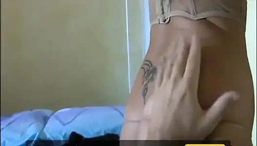 Sexy amateur blonde babe pussy fucking in masked in dogging position...cum in mouth