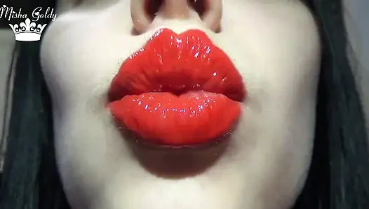 JOI bibir merah & lipstik