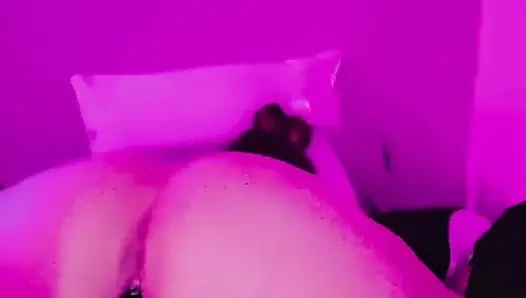 BBW Spreads Her Pussy for Her Machine