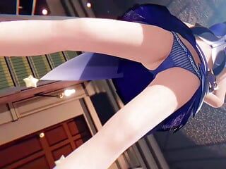 かわいい女の子のダンス-カメレオン(3D変態)