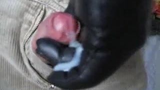 Leather gloves - after cumming