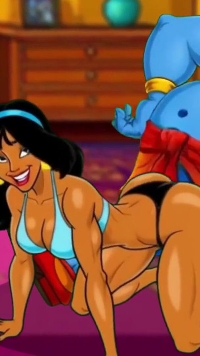 Princess Jasmine enjoys sexual pleasure. She picked up the magic lamp and began rubbing it with her pussy | Clip 1