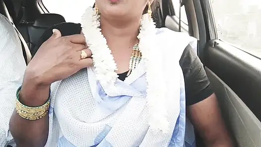 Indian Bhabhi Car Sex. Telugu Bhabi Car Long Drive for Fucking with Stepson