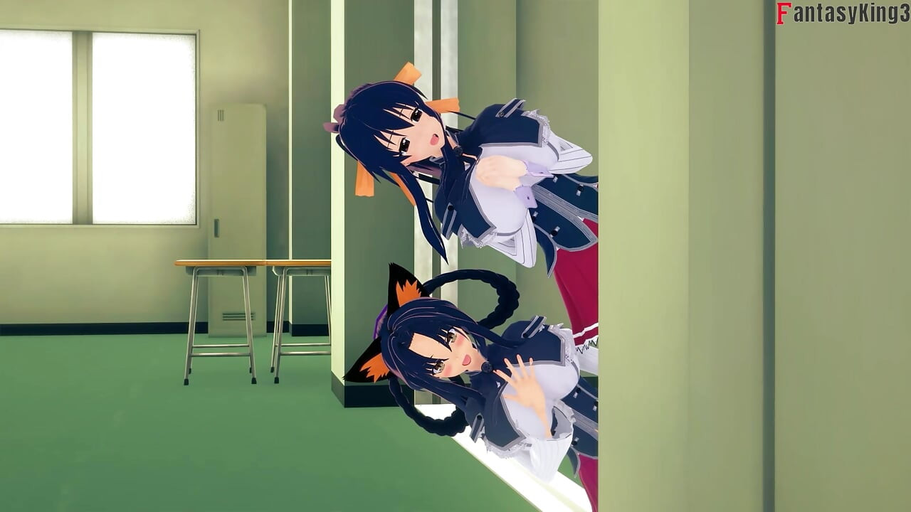 J’ai failli baiser prof Rossweisse, mais j’ai fini par résider une pipe de Kuroka - DXD NTR Madness