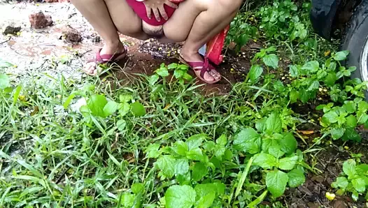 Risky Public Pissing And Fucking Stepsister In the woods