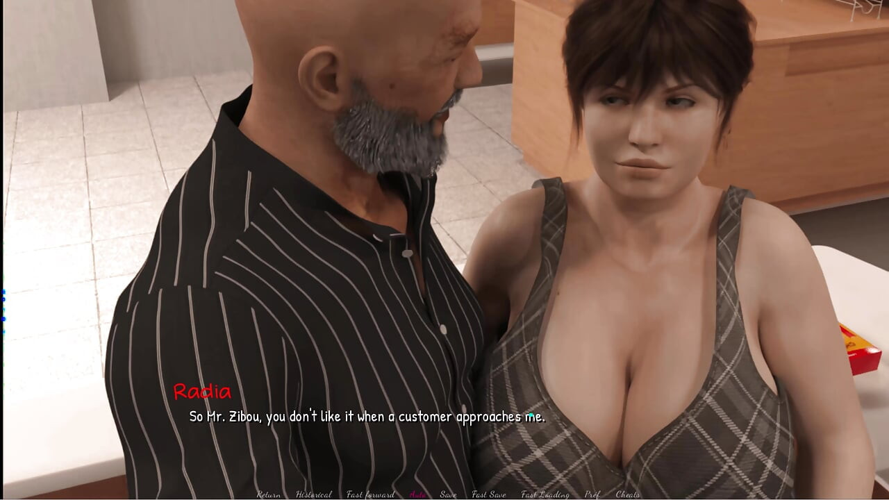 Metf # 31: Radia le dio una mamada debajo del mostrador y se vistió con la boca llena de esperma