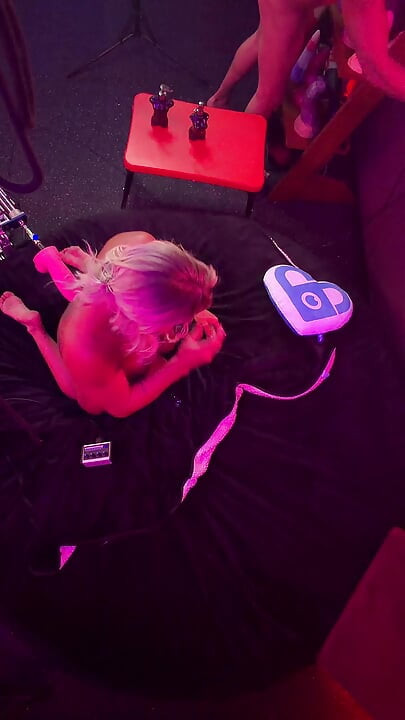 Hot Blonde Gets Fucked by Machine with Her Anal Hook In.