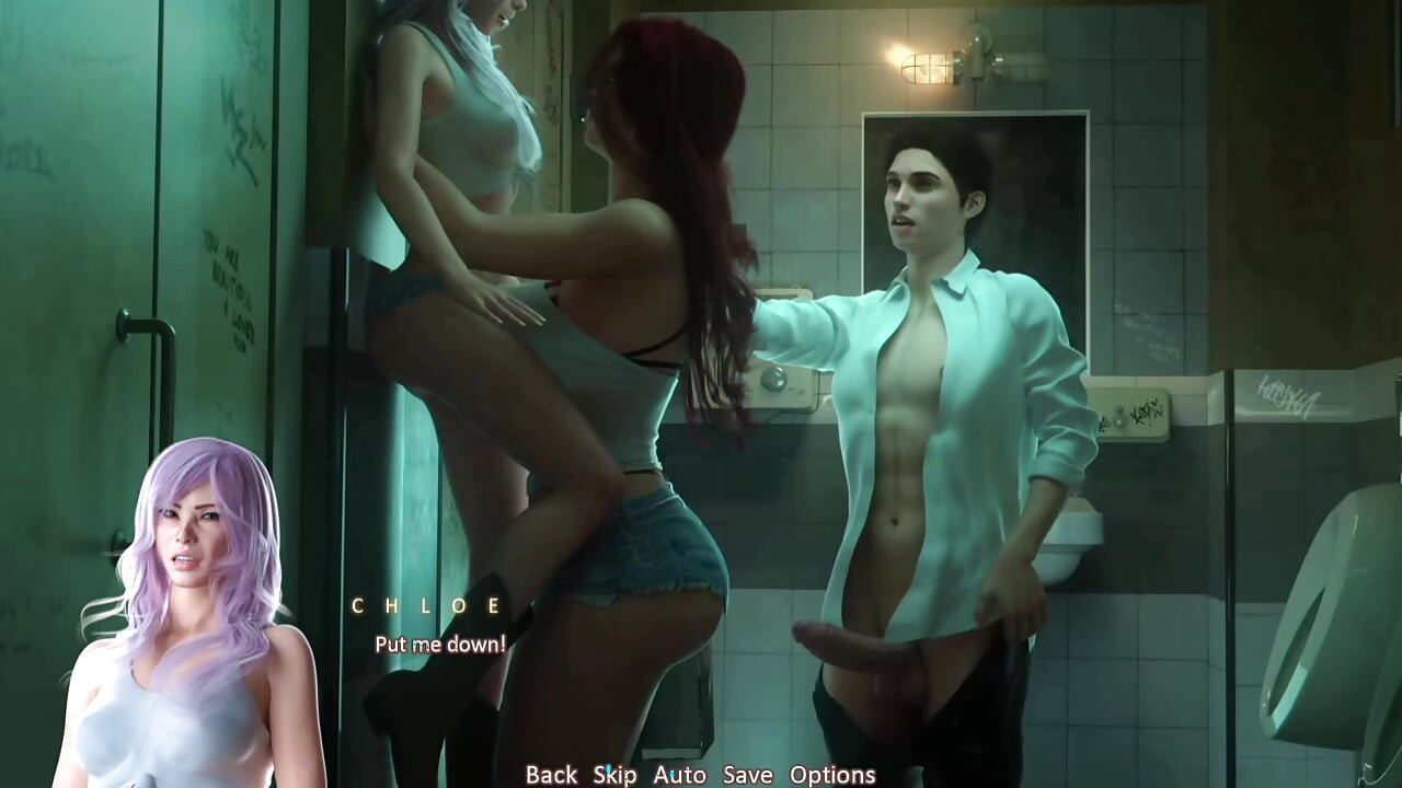 Sex în trei în baie