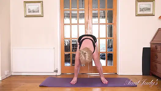 Auntjudys - Busty Mature MILF Mrs. Amy - Naughty Yoga Workout