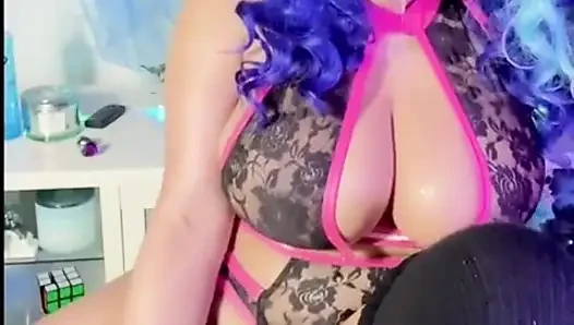 Busty Ebony Girl Getting so Nasty and Squirty with Her Toy