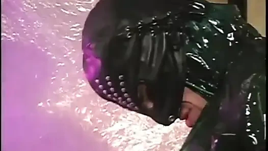 Latex chick gets a hard fuck in her pussy and ass