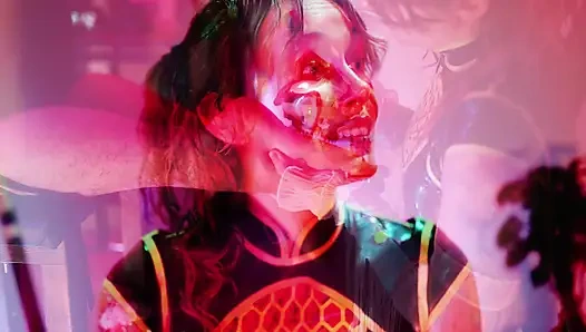 Радость интервью с клоуном в латексе, женское доминирование с щекоткой и игривым контролем