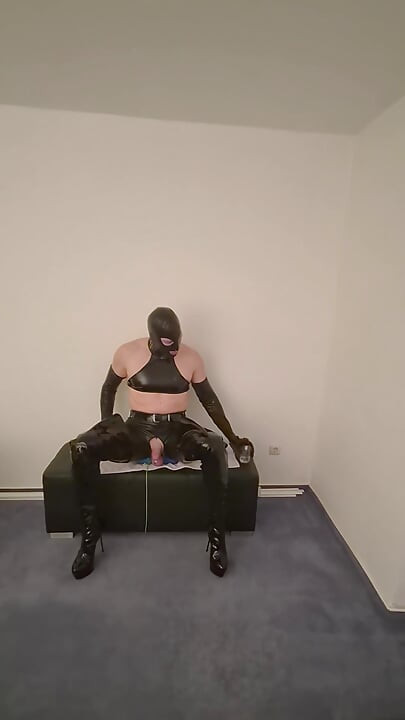 Deep, Rough, and Booted Dildo Riding