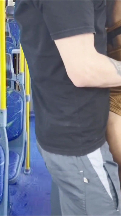 Jaw-dropping moment from "Naughty thigh hottie inside public transport and cums in her big ass"