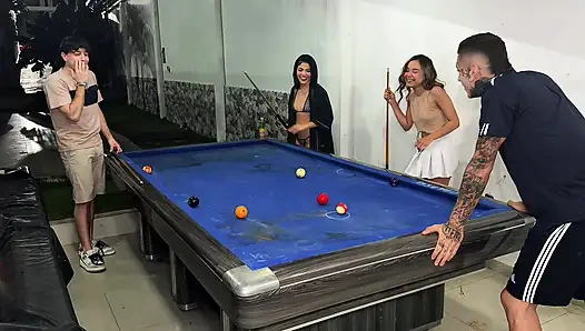 My friend and I are playing bottle we end up being a great!