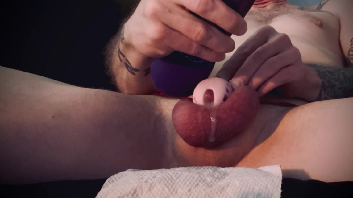 Cumming in chastity while watching videos of my wife fucking her bbc bull