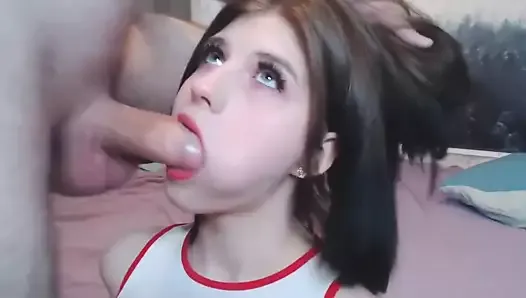 Hottest teen deepthroat blowjob EVER!!!!