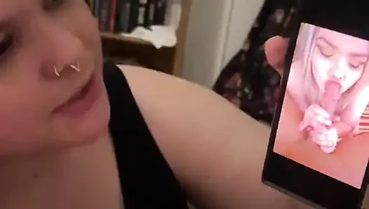 Chastity Cuck Teasing! Dirty Talk Sph & Showing Him Pictures of Me with My Bull! Vibrator Stimulating