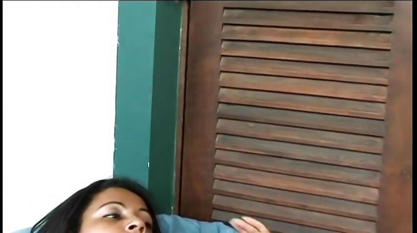 Condomed white dude reams Latina hottie's very hairy muff doggy-style